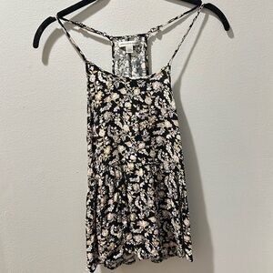 American Eagle Women’s Small Floral Tank Top with Adjustable Straps
